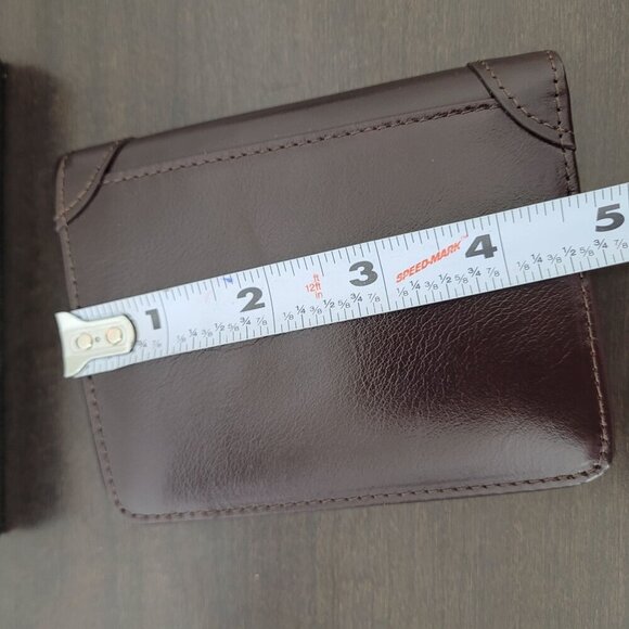 NEW MANBANG Men's Genuine Cowhide Leather Extra Capacity RFID Bifold Wallet 12CT - Picture 4 of 10